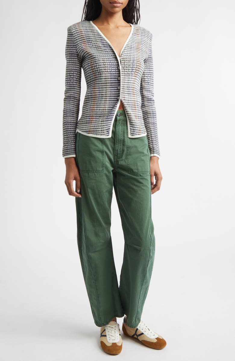 Veronica Beard Nadialine Knit Jacket, Alternate, color, Dark Hunter Green Multi