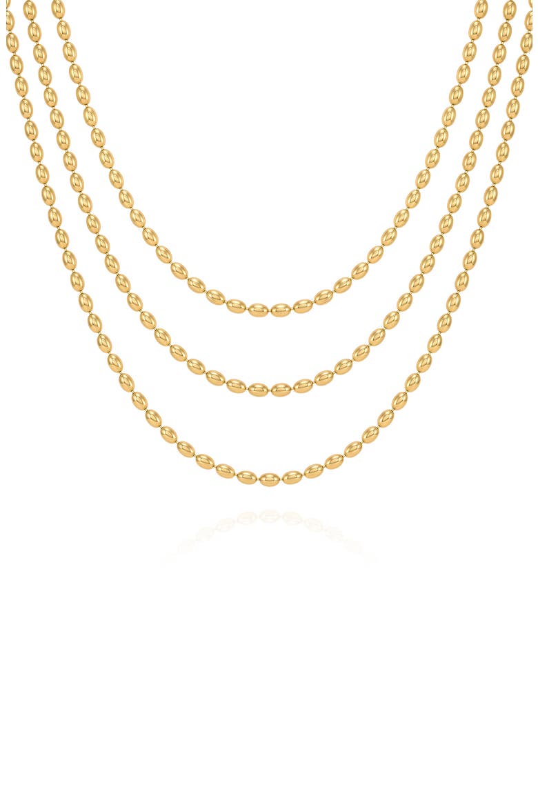 Layered Beaded Necklace, Alternate, color, GOLD