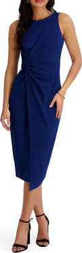 Siena Side Knot Crepe Scuba Dress