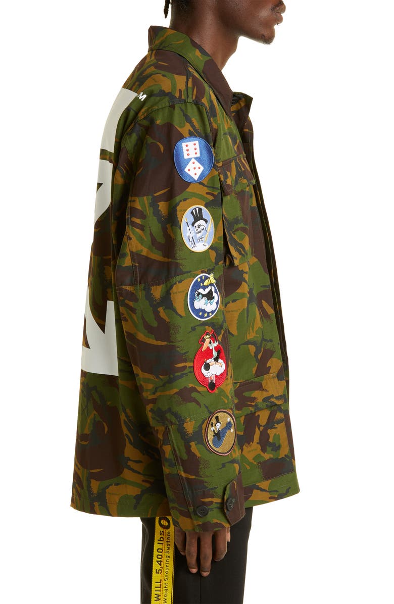 Off-White Men's Camo Patch Field Jacket, Alternate, color,