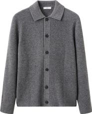 MANGO Rib Collar Cardigan