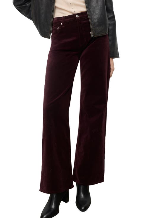 Wide Leg Velvet Jeans