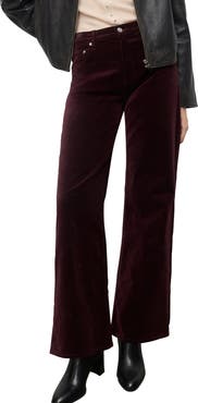 MANGO Wide Leg Velvet Jeans