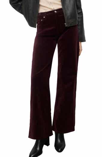 MANGO Wide Leg Velvet Jeans