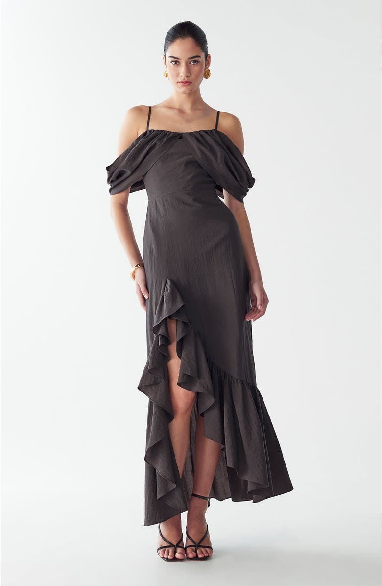 ST MRLO Shelly Maxi Dress, Main, color, Charcoal Grey