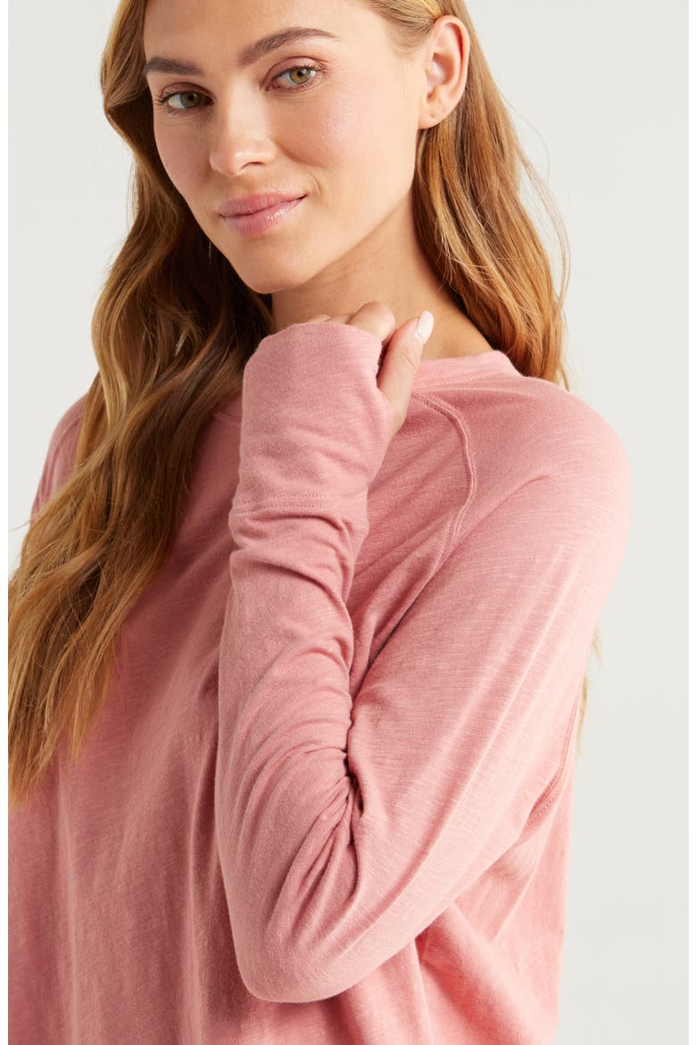 Relaxed Washed 2.0 Long Sleeve Slub Tee, Alternate, color, PINK DESERT