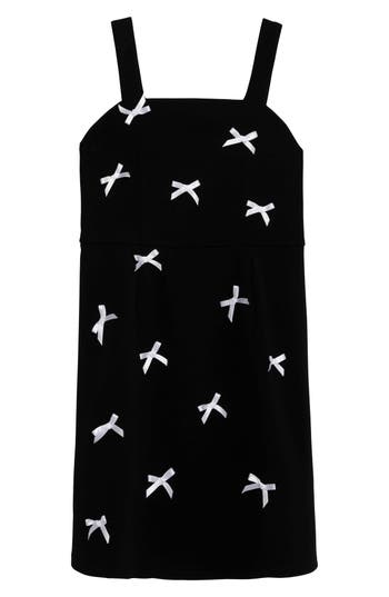 Speechless Kids' Bow Crepe Scuba Dress In Black