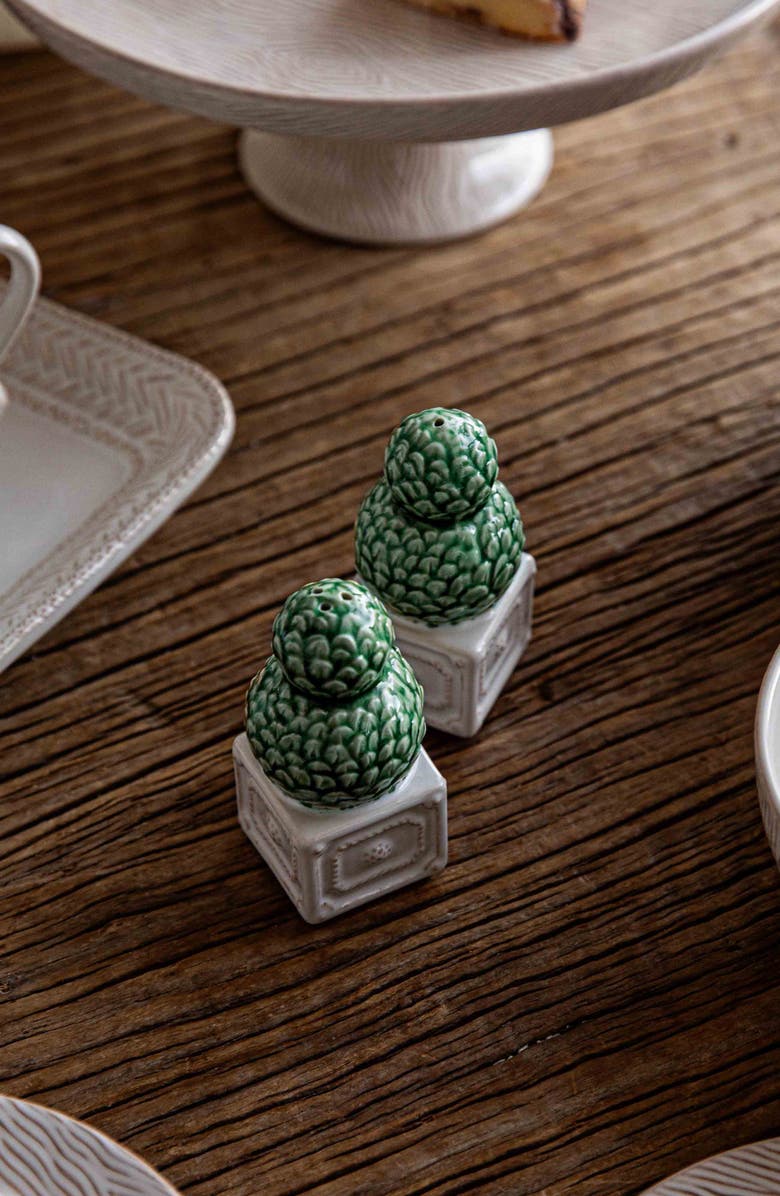 Juliska Berry & Thread Topiary Salt & Pepper Shakers Set, Alternate, color, Green Multi