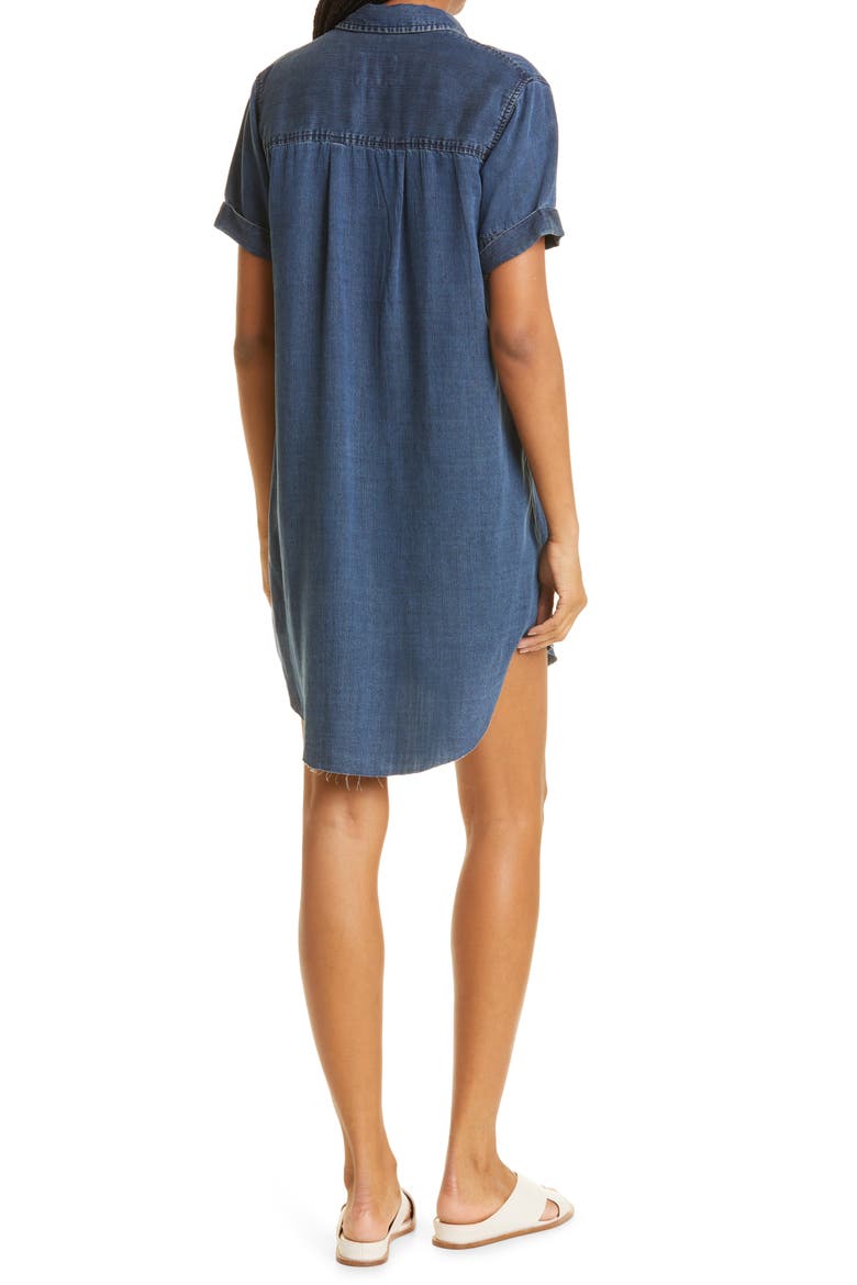 Valerie Raw Hem Denim Dress, Alternate, color, DARK VINTAGE