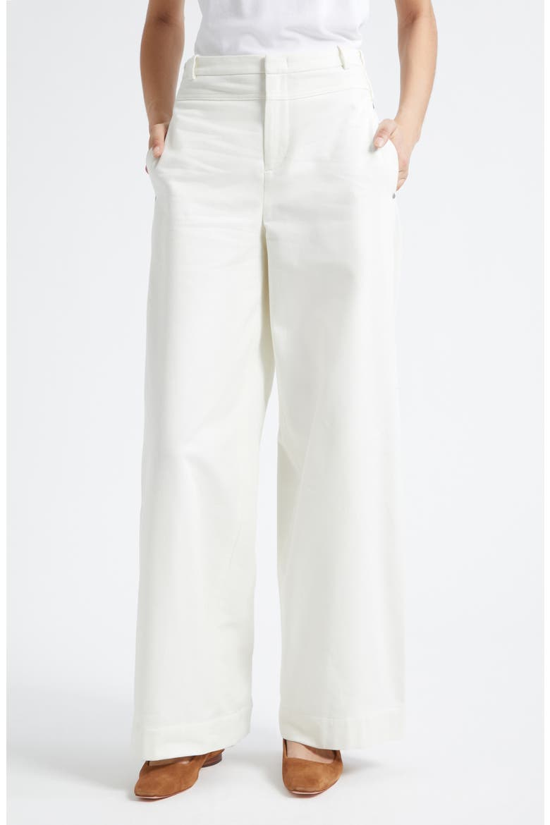 Cotton Utility Wide Leg Pants, Main, color, BONE