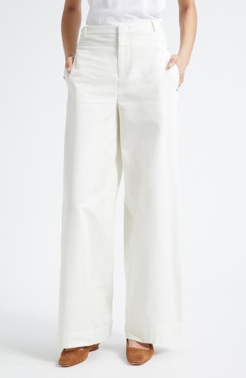 Cotton Utility Wide Leg Pants