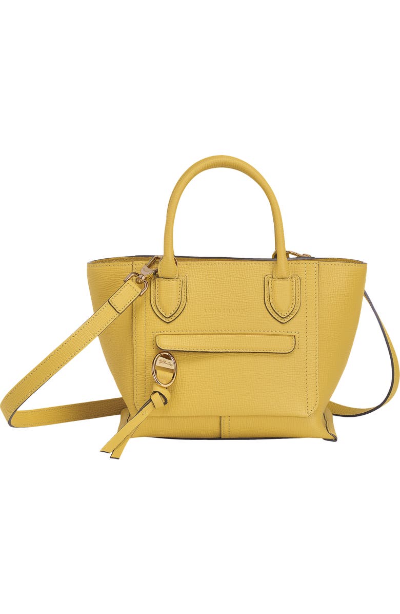 Longchamp Small Mailbox Leather Top Handle Bag, Main, color, Yellow