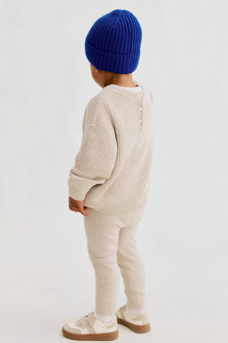 2-Piece Cotton Knit Set, Alternate, color, Light beige