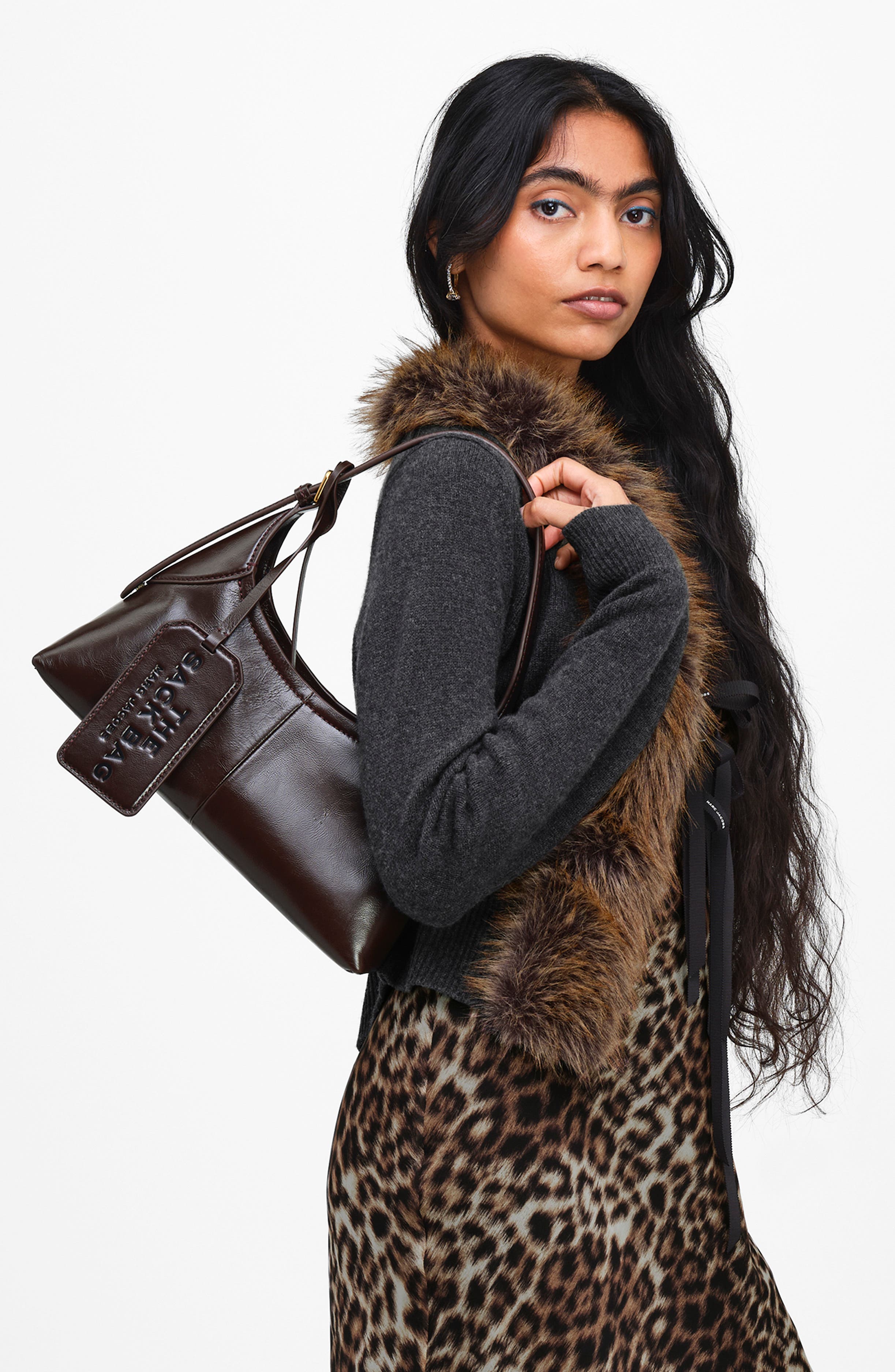 The Small Sack Bag Leather Hobo, Alternate, color, FONDANT