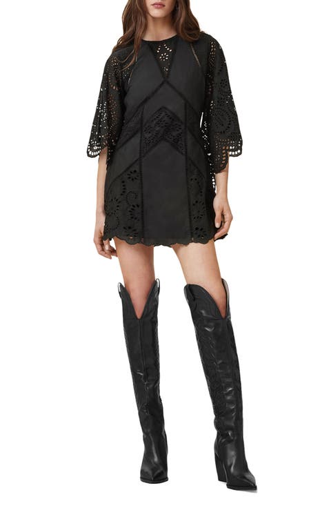 Luci Eyelet Embroidered Minidress