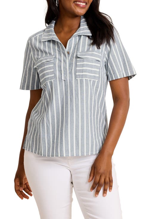 Chambray Stripe Utility Shirt