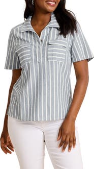 Tommy Bahama Chambray Stripe Utility Shirt