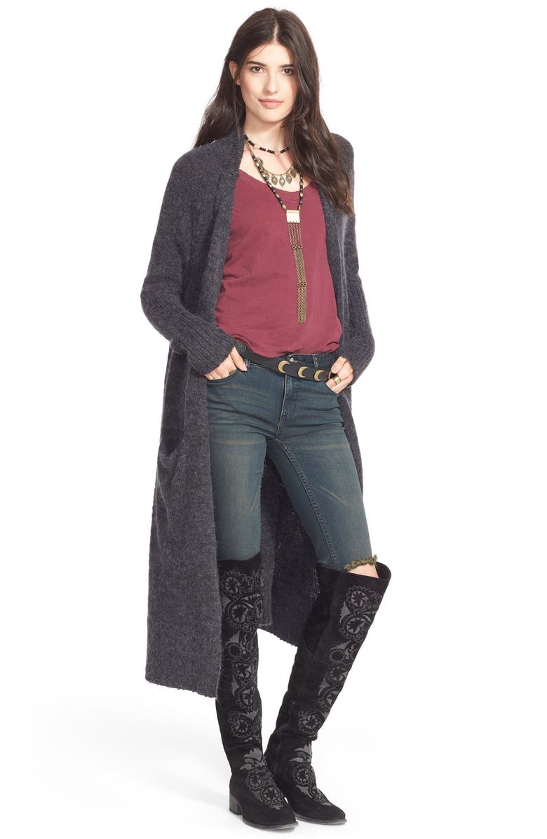 Free People 'Santa Cruz' Long Cardigan, Main, color, 