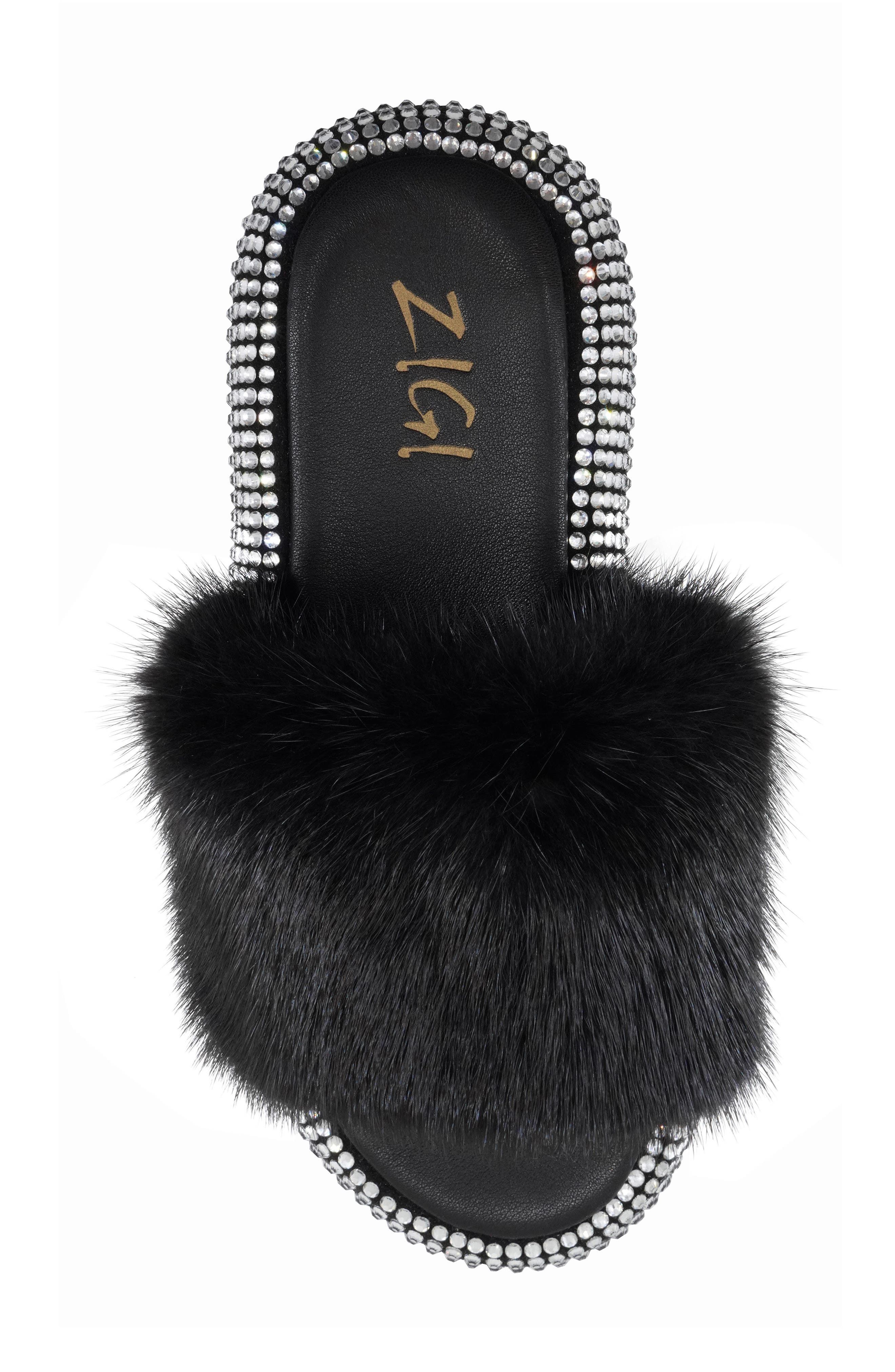 ZIGI Luxx Faux Fur Platform Sandal, Alternate, color, 