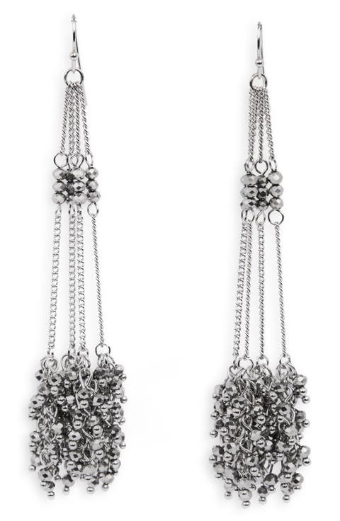 Cluster Tassel Drop Earrings
