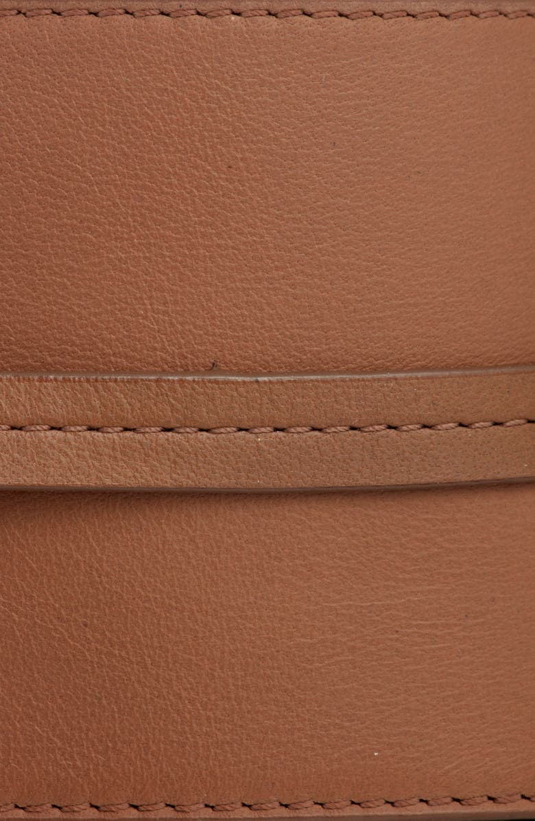 Eileen Fisher Obi Bow Leather Belt, Alternate, color, Saddle