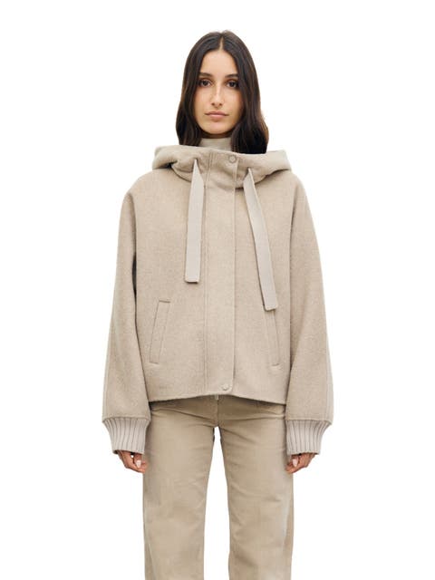Sculptural Hooded Box Jacket
