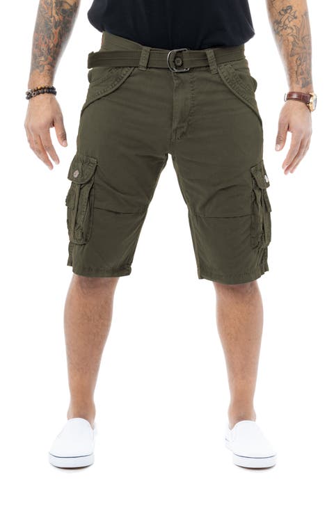 Belted Bermuda Cargo Shorts (Regular & Big)