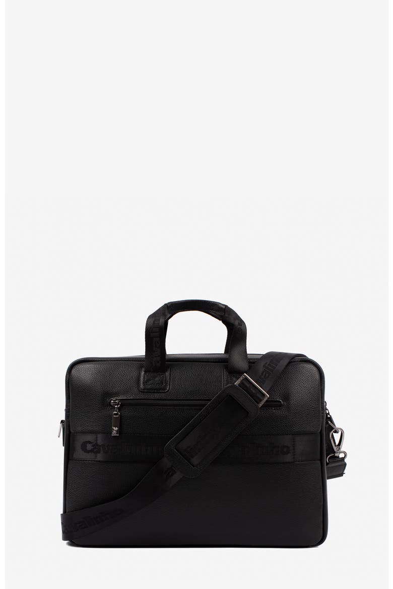 El Cavaleiro 608 Leather Laptop Bag 16", Alternate, color, Black
