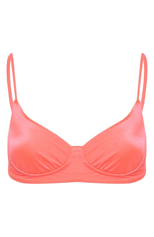 Maaji Cerise Archer Reversible Underwire Bikini Top In Bright Pink