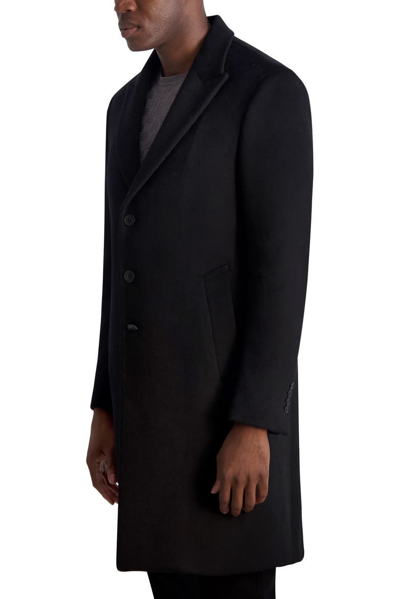 Wool Blend Coat, Alternate, color, BLACK
