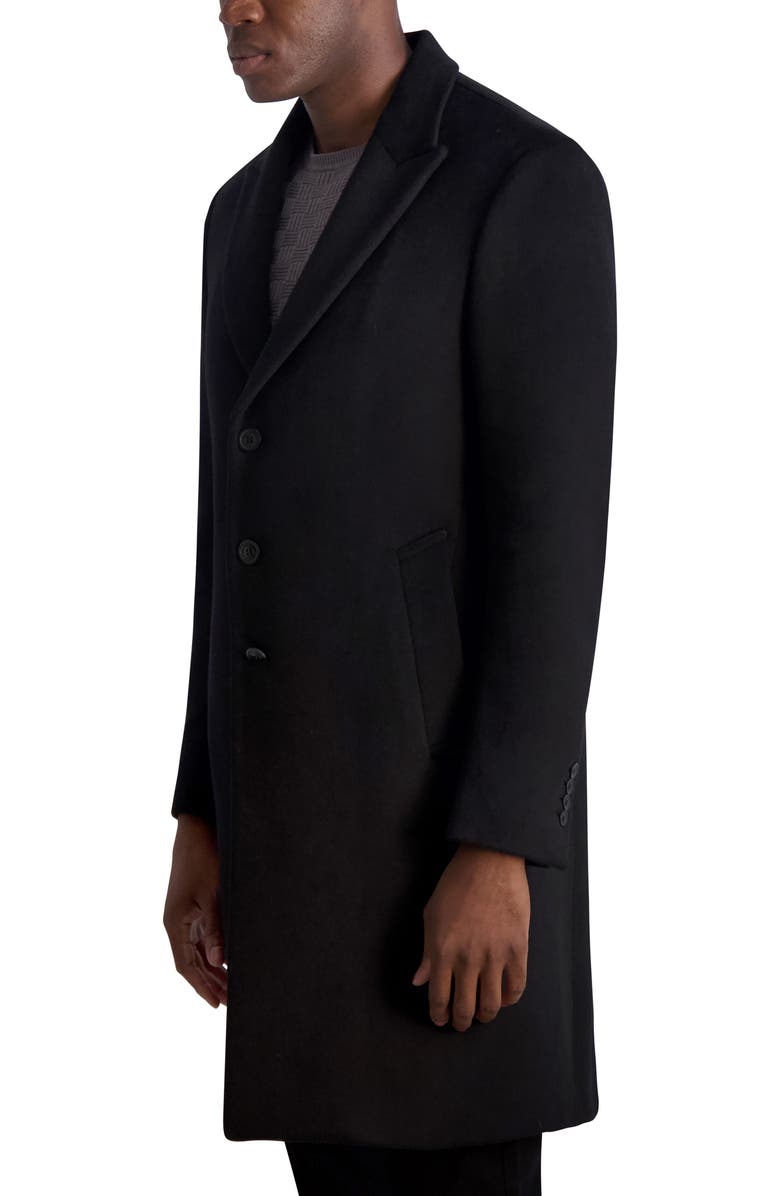 KARL LAGERFELD PARIS Wool Blend Coat, Alternate, color, 