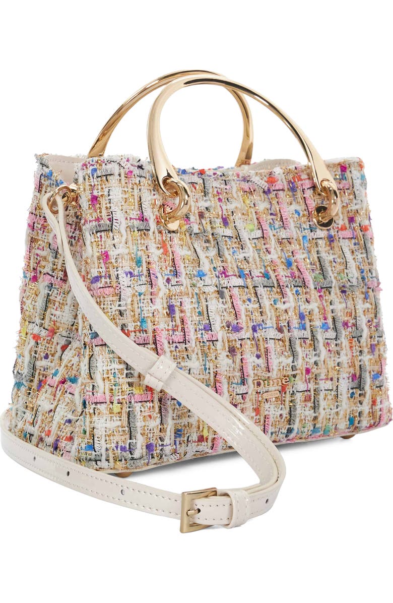 Dune London Dinkydorrien Tweed Top Handle Bag, Alternate, color,