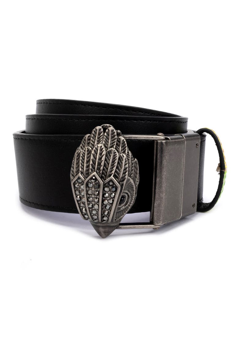 Reversible Leather Belt, Alternate, color, PASTEL RAINBOW/ANTIQUE SILVER