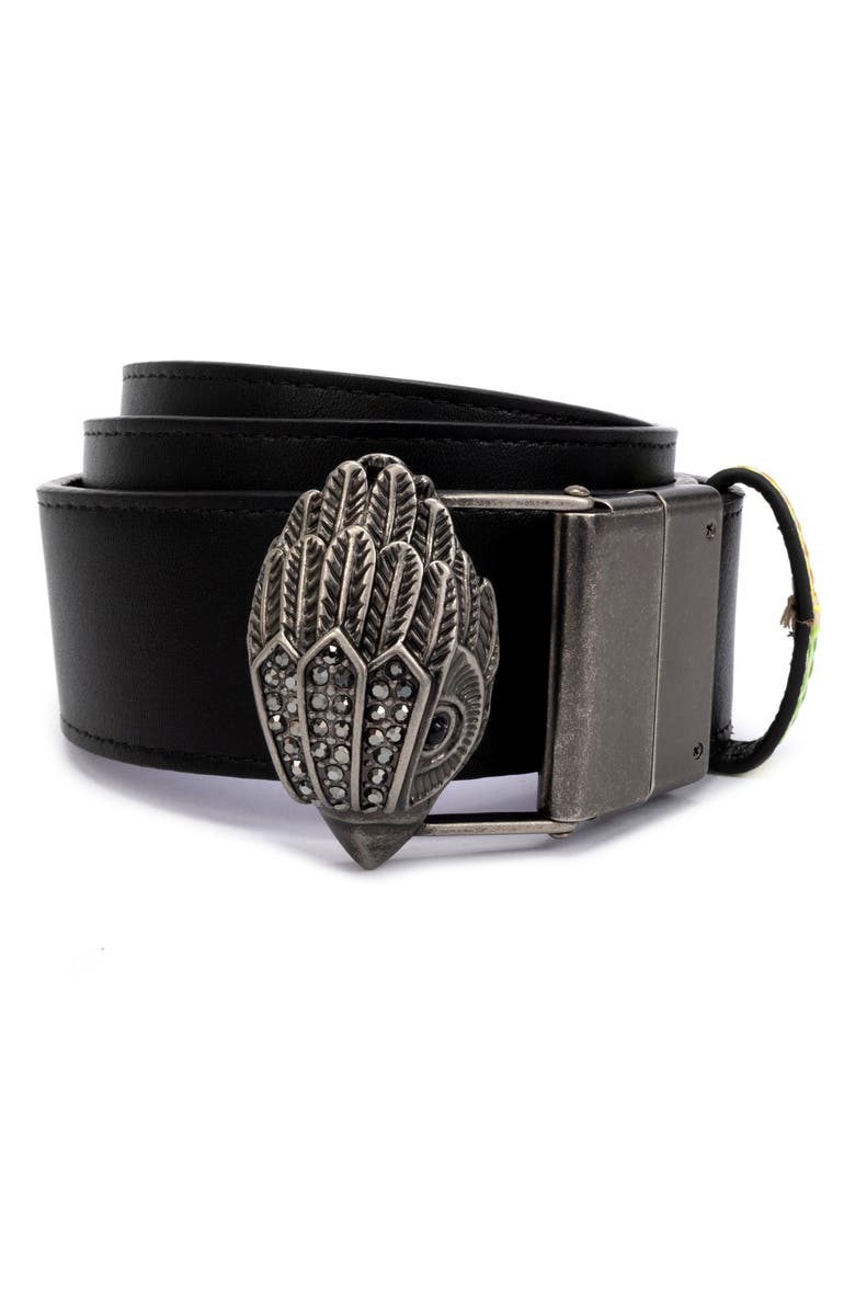 Kurt Geiger London Reversible Leather Belt, Alternate, color, Pastel Rainbow/Antique Silver