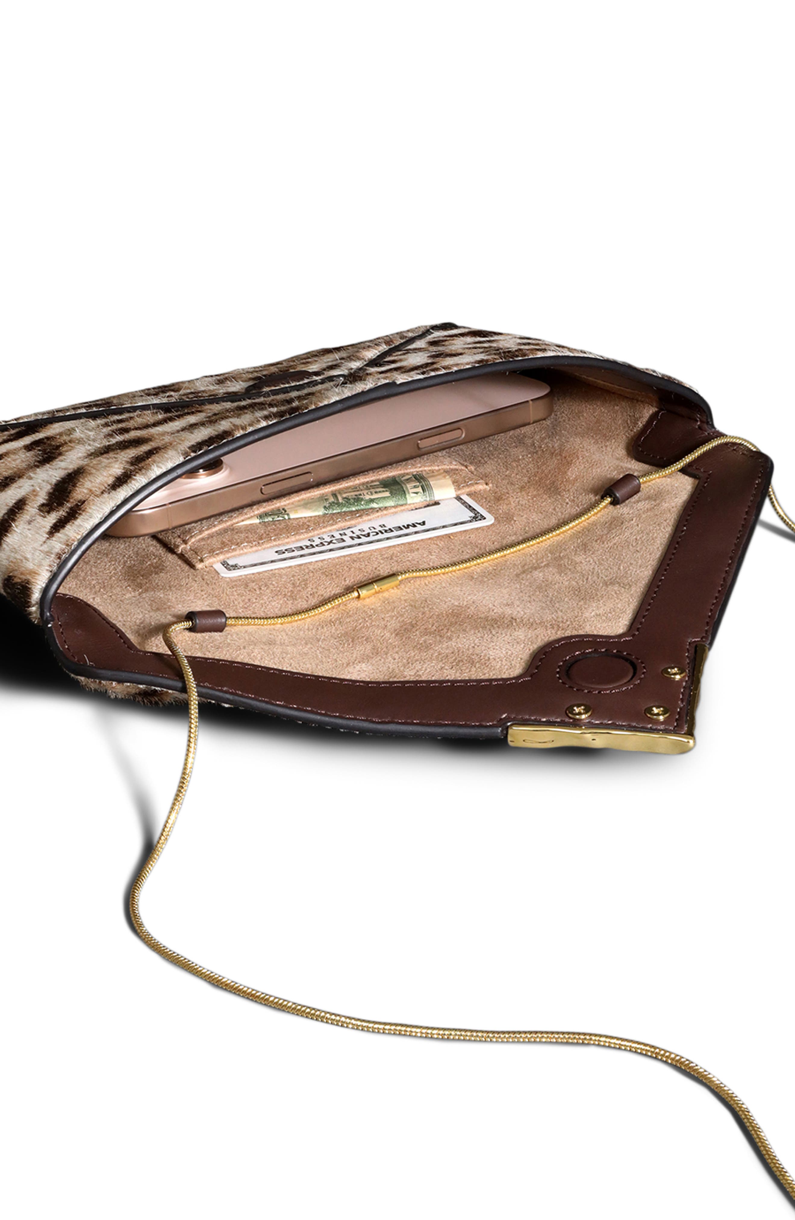 Envelope Clutch Bag, Alternate, color, METALLIC LEOPARD