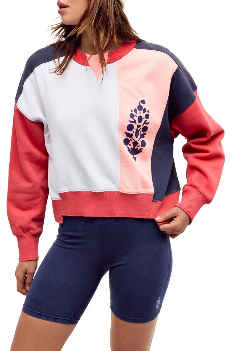 Intercept Logo Crewneck Sweatshirt, Main, color, GRAPEFRUIT