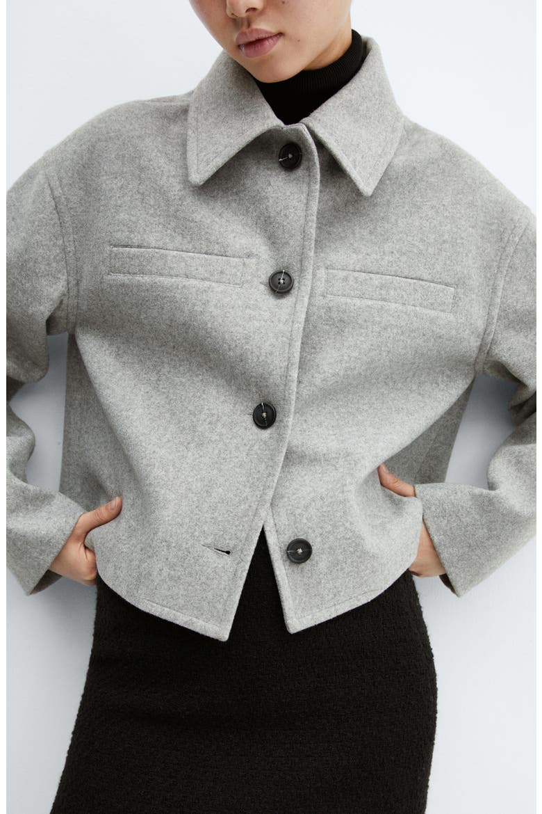 Oversize Boxy Crop Jacket, Alternate, color, MEDIUM HEATHER GREY