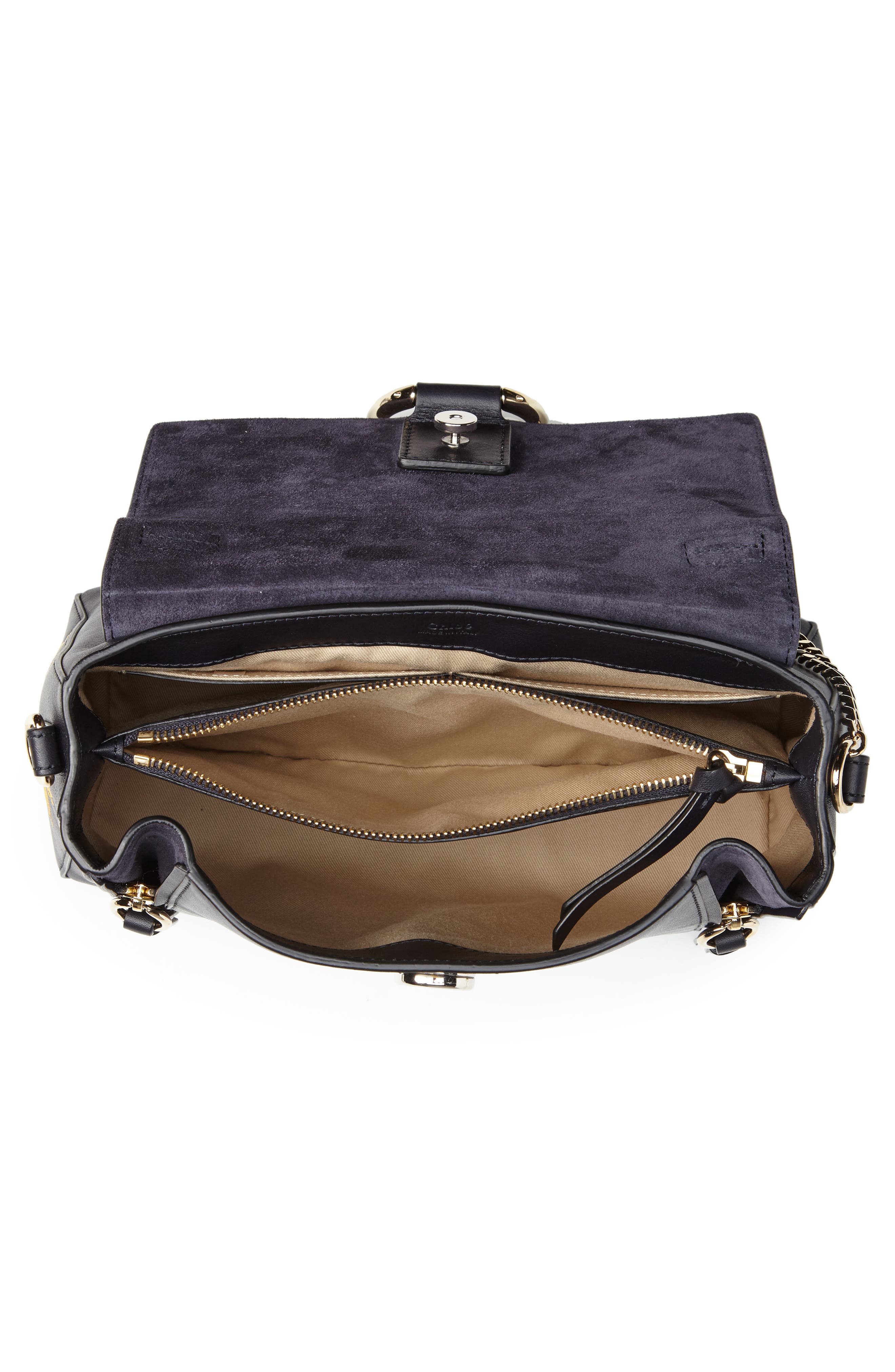 Chloé Small Faye Daye Embroidered Leather Shoulder Bag, Alternate, color, 