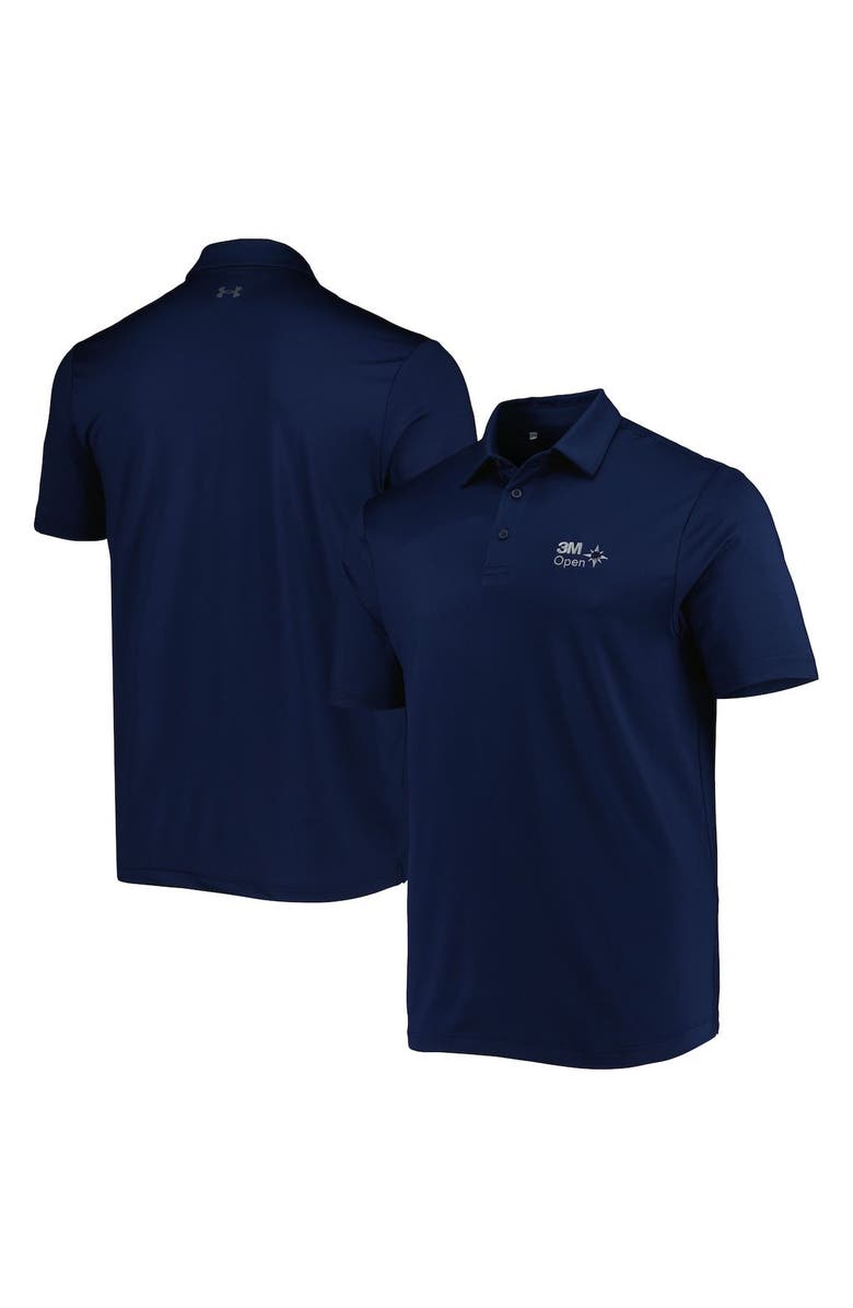 Under Armour Men's Under Armour Navy 3M Open T2 Green Polo, Main, color, 