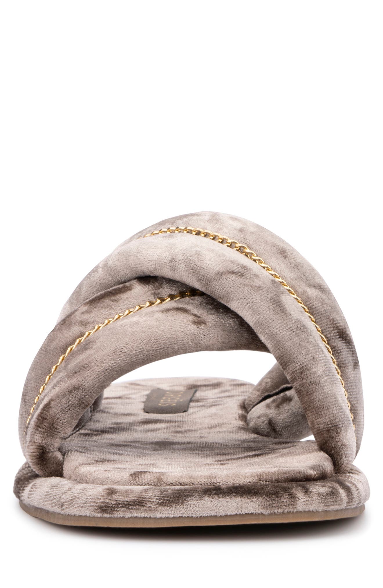 TORGEIS Cecilia Crisscross Strap Slipper, Alternate, color, Champagne