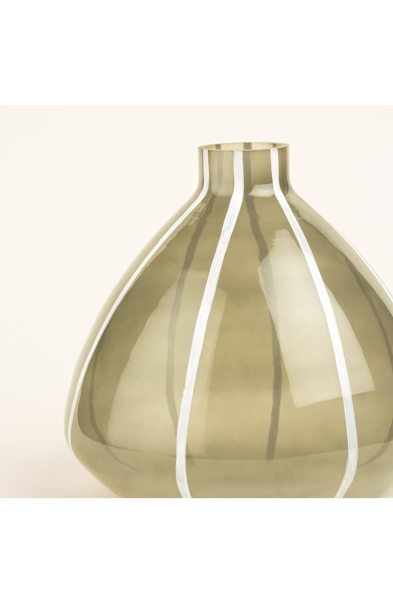 Zsa Zsa Zsu Aravali Hand Painted Glass Decorative Object 8X8 In, Alternate, color, Green