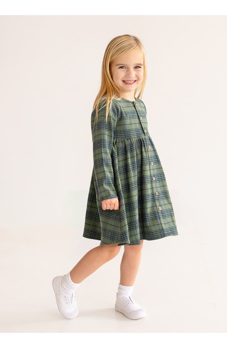 Mabel + Honey Cozy Creatures Dress, Alternate, color, Green