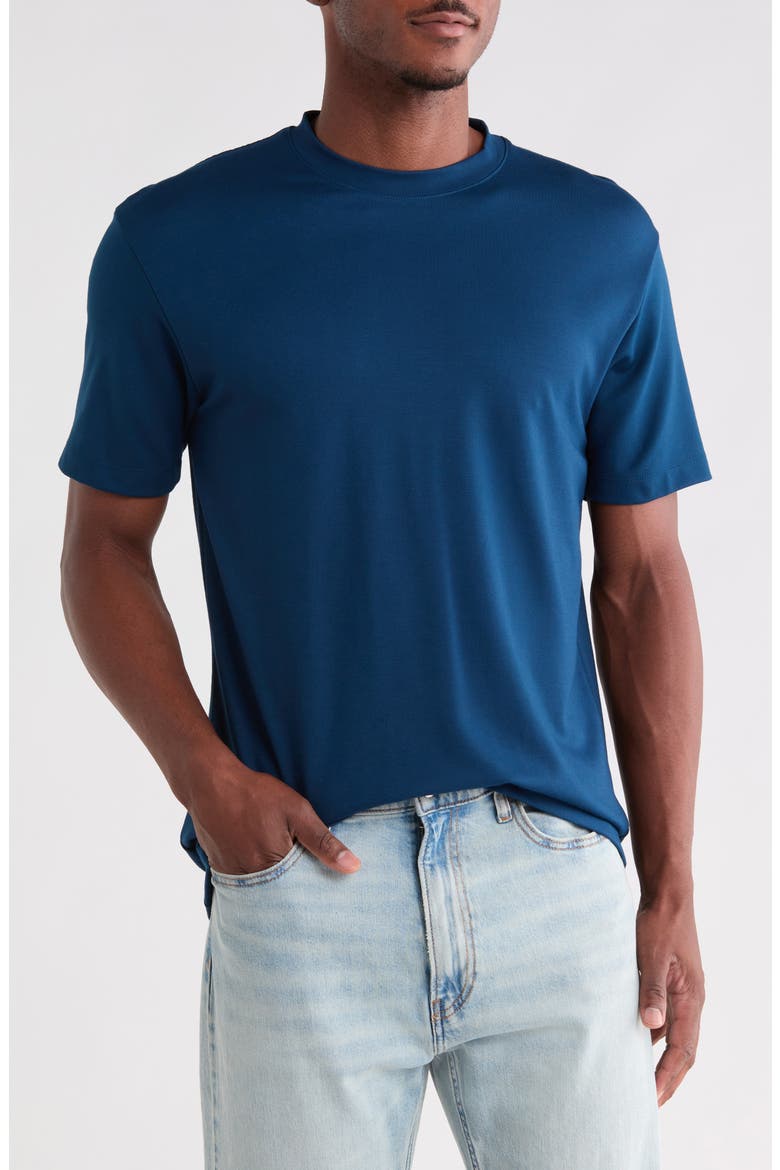 Solid Crewneck T-Shirt, Main, color, BLUE