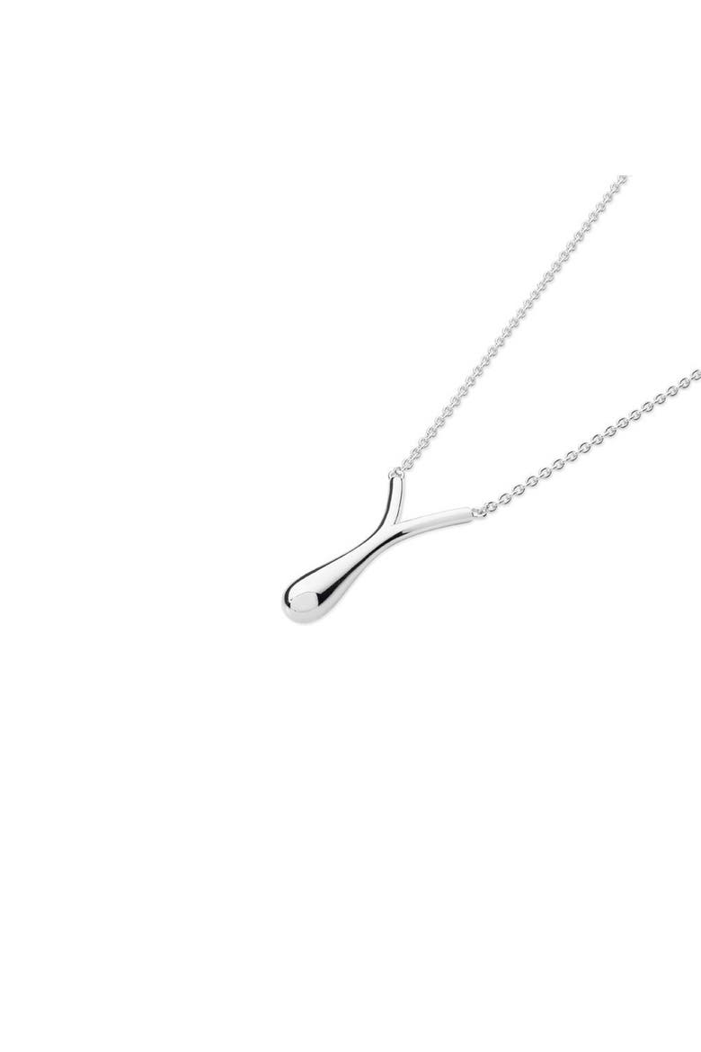 V Drop Pendant, Main, color, Sterling Silver