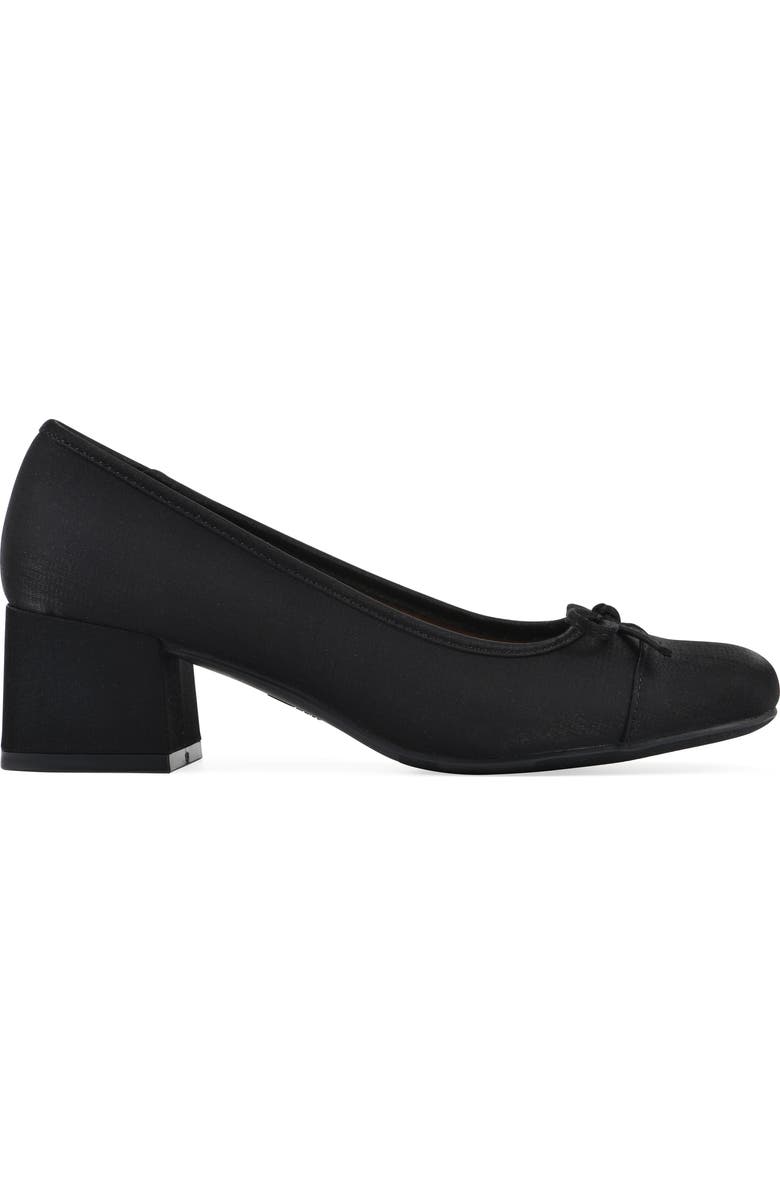 White Mountain Footwear Lately Round Toe Pump, Alternate, color, Black Shimmer Fabric