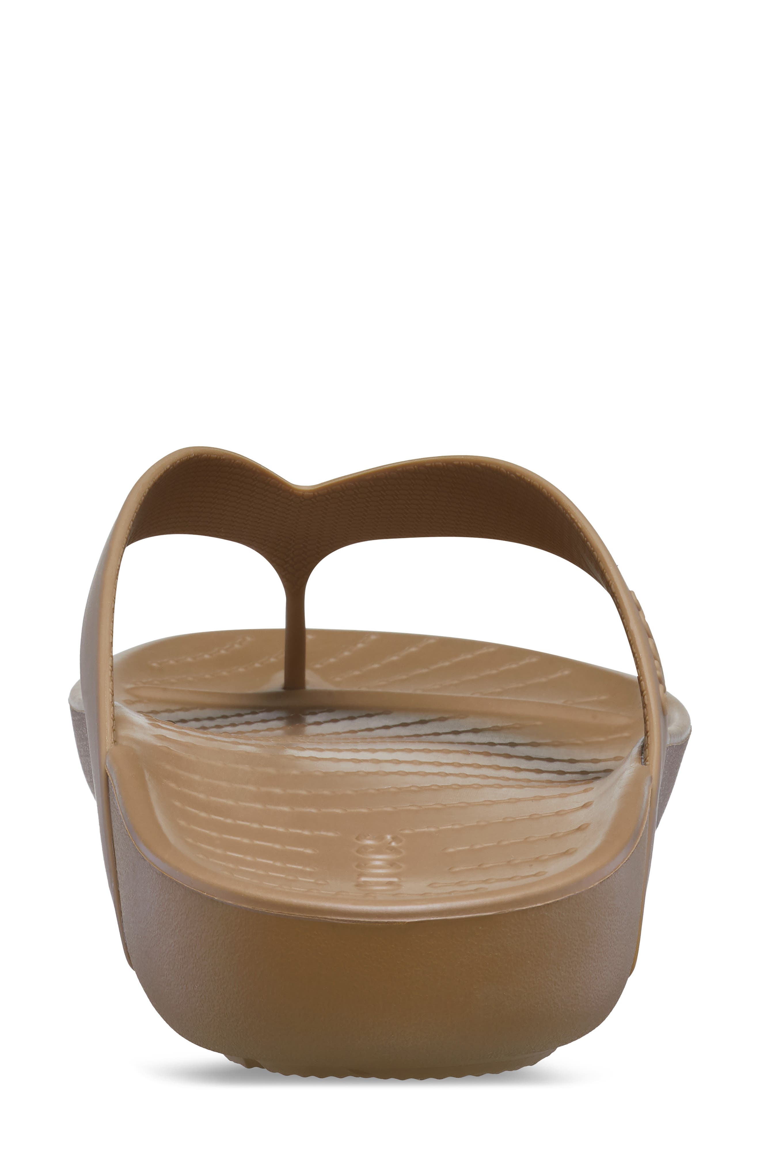 CROCS Splash Flip Flop, Alternate, color, Sepia