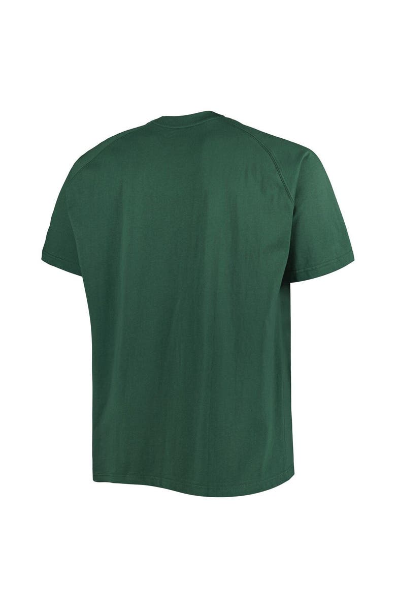 PROFILE Men's Green Michigan State Spartans Big & Tall Raglan T-Shirt, Alternate, color, 
