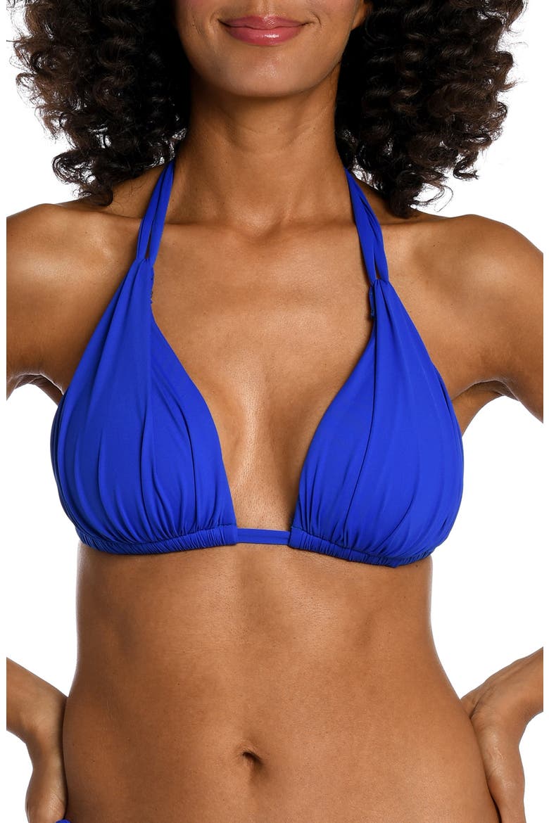 Island Goddess Halter Bikini Top, Main, color, SAPPHIRE