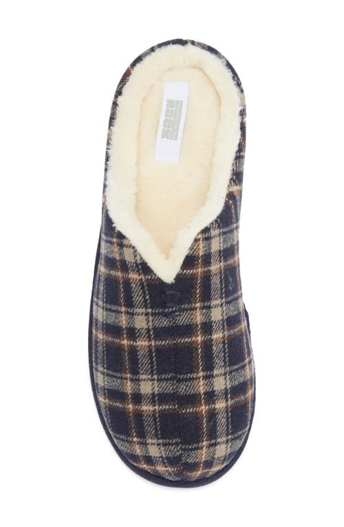 Nordstrom Rack Hudson Faux Shearling Scuff Slipper In Blue