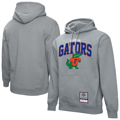 Men's Mitchell & Ness  Heather Gray Florida Gators Classic Arch Pullover Hoodie